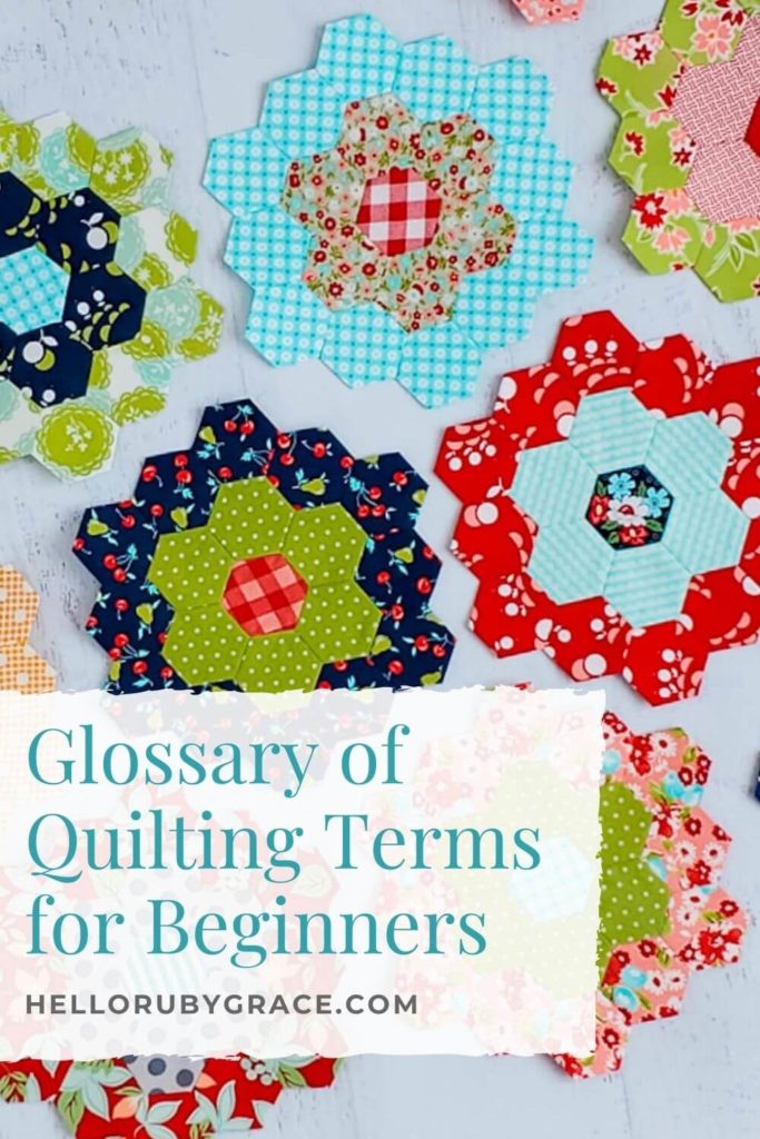 Pinterest pin for Glossary of Quilting Terms for Beginners